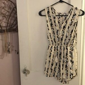 Aztec/arrow inspired printed romper